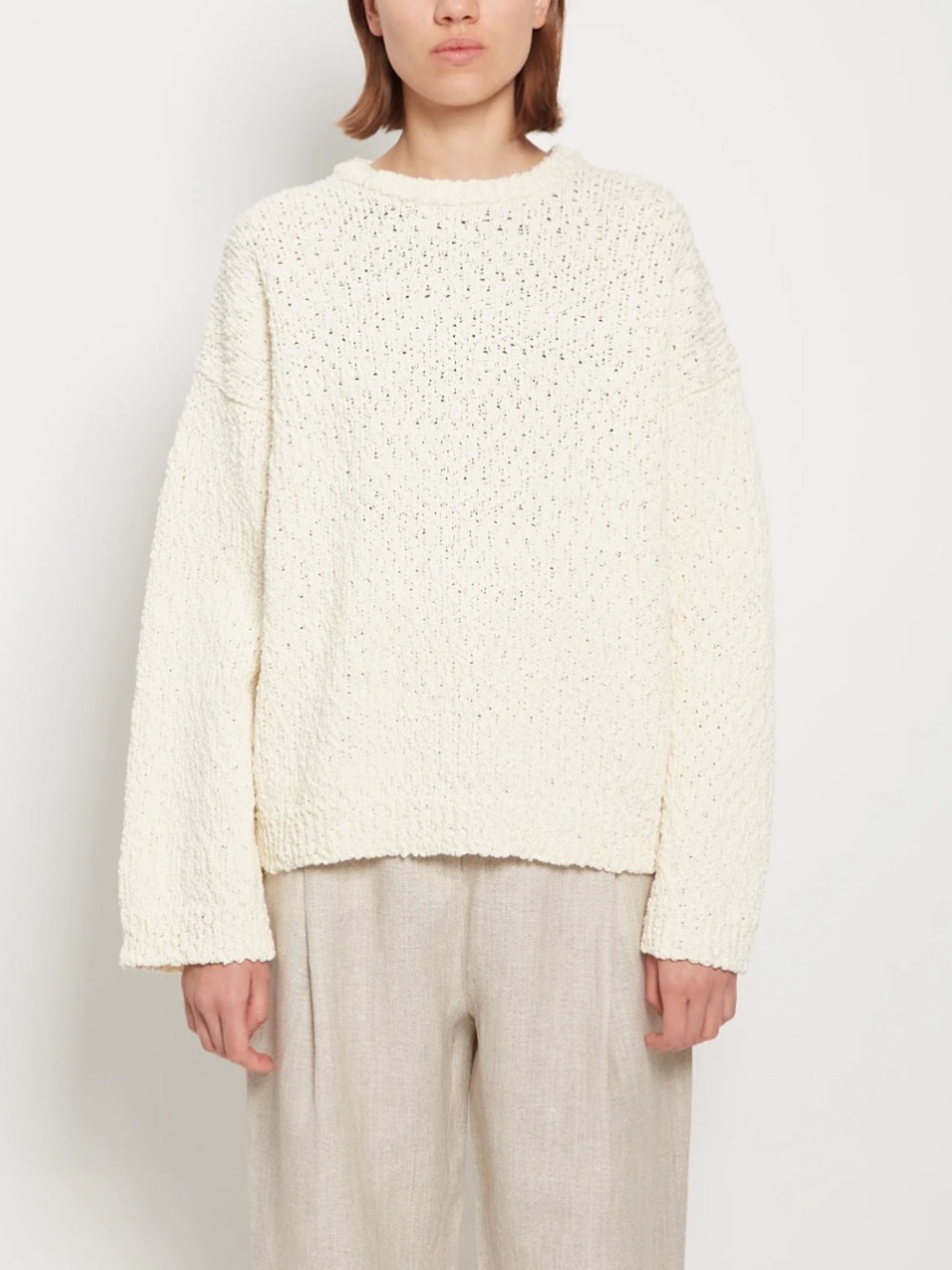 NWT| Toteme Textured Knit Cream Sweater